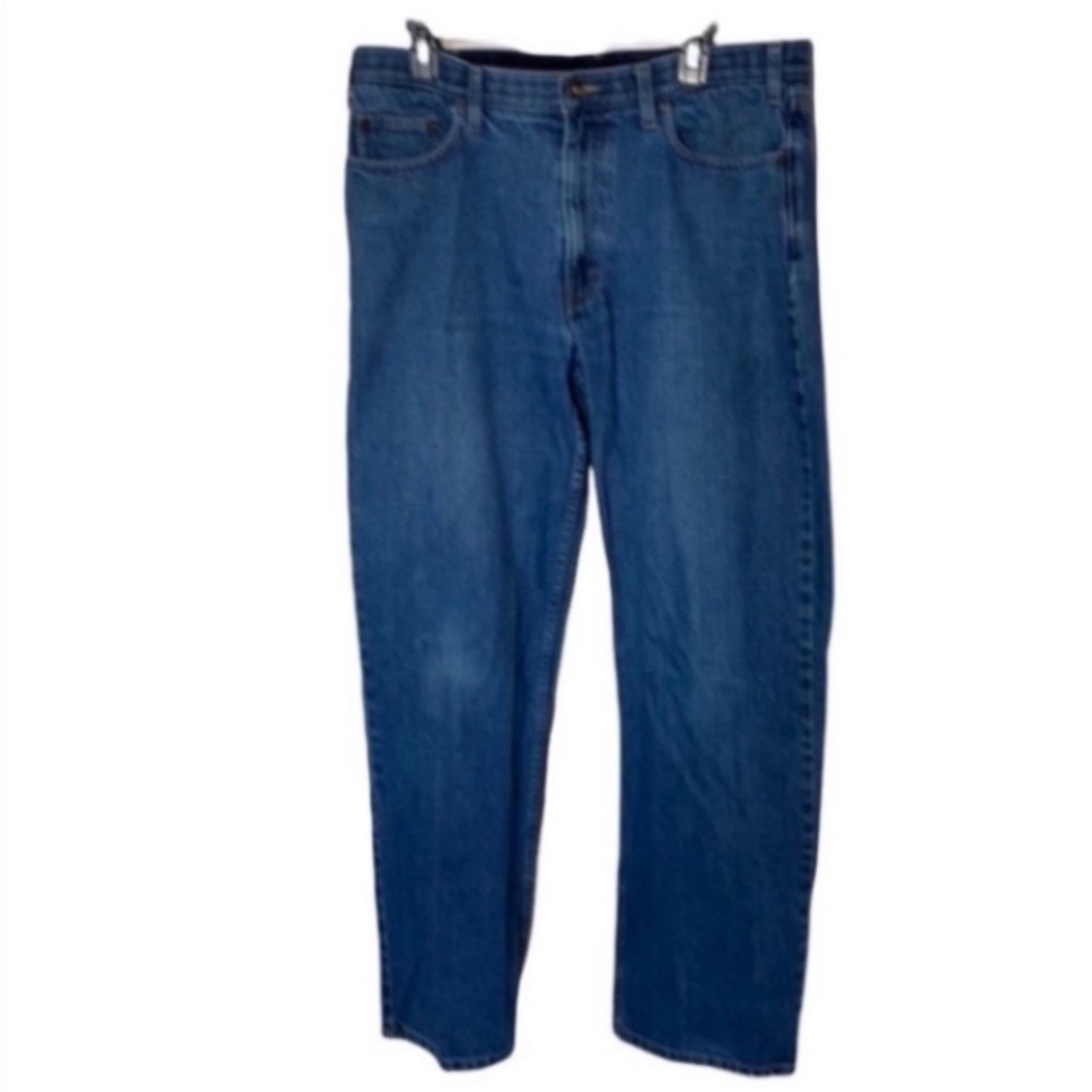 Haggar 90s Blue Jeans Denim Comfort Waist Band Cotton Relaxed Fit Vintage Men’s
